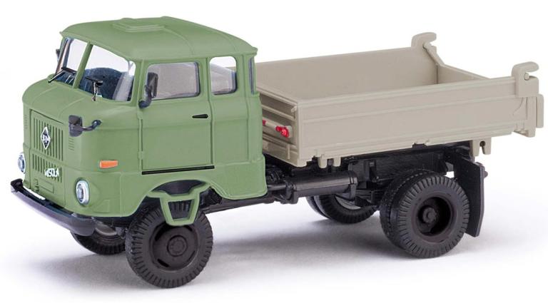 IFA W50 LA 3SK (Dreiseitenkipper) HD Bereifung Speditionskabine Blassgrün